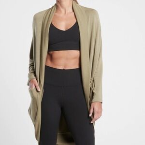 Athleta Shadow Olive Green Ethereal Cocoon Wrap XXS/XS